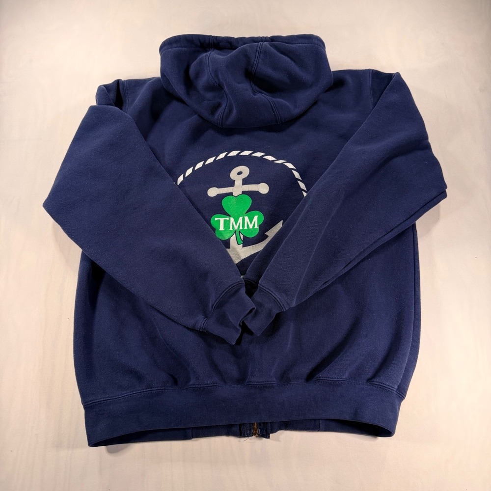 Carhartt Full Zip Hoodie Mens Medium Blue Timothy Murray Lacrosse Day K122-472 - Picture 9 of 9